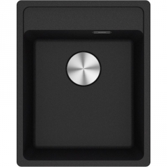 Franke Maris MRG 610-37 A Fragranit+, Einbausp�le Armaturenbank, Druckknopfventil, Onyx, 114.0658.140