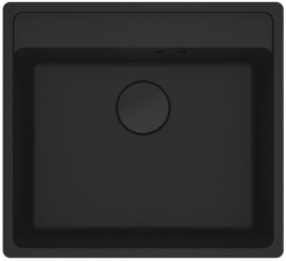 Franke Maris MRG 610-52 A Fragranit+, Einbausp�le Armaturenbank, Handbet�tigung, Black Matt-Black Collection, 114.0658.586