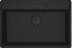 Franke Maris MRG 610-72 A Fragranit+, Einbausp�le Armaturenbank, Handbet�tigung, Black Matt-Black Collection, 114.0658.588