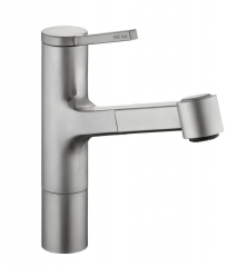 KWC Ava 3, Einhebelmischer edelstahlfinish, Hochdruck Schlauchbrause, 5022160