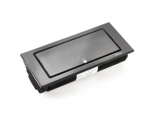 Naber Evoline� BackFlip USB A Einbausteckdose Glas schwarz, 8031165