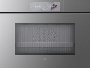 V-ZUG CombiSteamer V6000 45M PowerSteam, Kombi-Dampfbackofen, AutoDoor, Spiegelglas Platinum, WLAN, 2304700010, mit 5 Jahren Garantie!