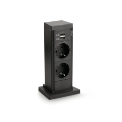 Naber Evoline� UP USB A, Steckdosenelement schwarz matt, 8031112