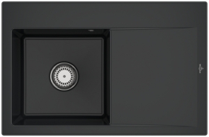 Villeroy & Boch Subway Style 45, Farbe S5 Ebony, Premiumline, Becken links