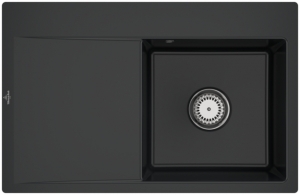 Villeroy & Boch Subway Style 45 Flat, Farbe S5 Ebony, Premiumline, Becken rechts