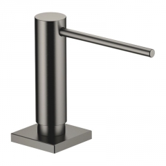 Dornbracht Einbau-Sp�lmittelspender, mit eckiger Rosette, Dark Platinum geb�rstet, 82439970-99