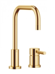 Dornbracht Meta.02 Einhebelmischer, Zweilochbatterie, Hochdruck, Messing geb�rstet, 32800625-28