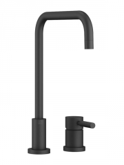 Dornbracht Meta.02 Einhebelmischer, Zweilochbatterie, Hochdruck, Schwarz matt, 32815625-33