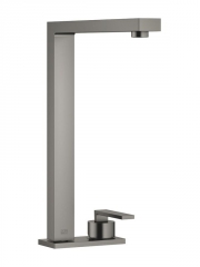 Dornbracht Lot Einhebelmischer, Zweilochbatterie mit Abdeckplatte, Hochdruck, Dark Platinum geb�rstet, 32843680-99