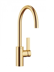 Dornbracht Tara Ultra Einhebelmischer  mit Griffhebel rechtsseitig, Hochdruck, Messing geb�rstet, 33826875-28