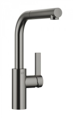 Dornbracht Elio Pull-Out Einhebelmischer mit herausziehbarem Auslauf, Hochdruck, Dark Platinum geb�rstet, 33840790-99