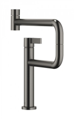 Dornbracht Tara Ultra Pivot Einhebelmischer, Hochdruck, Dark Platinum geb�rstet, 33845875-99