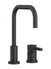 Dornbracht Meta.02 Einhebelmischer, Zweilochbatterie, Hochdruck, Schwarz matt, 32800625-33