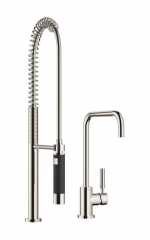 Dornbracht Meta.02 Einhebelmischer, + Profibrausegarnitur, Hochdruck, Platin, 33820625-08+27789970-08