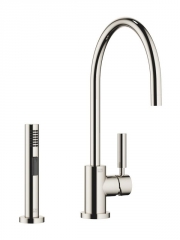 Dornbracht Tara Classic Einhebelmischer + Sp�lbrausegarnitur, Hochdruck, Platin, 33826888-08+27721970-08