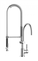 Dornbracht Tara Classic Einhebelmischer mit Pendelbrause Profi, Hochdruck, Chrom geb�rstet, 33880888-93