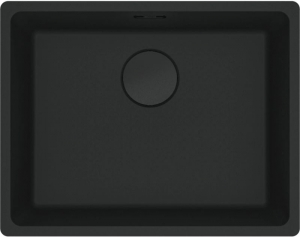 Franke Maris MRG 210-52 Fragranit DuraKleen Plus, Farbe Black Matt - Black Collection, fl�chenb�ndig, Drehknopfventil schwarz, 135.0683.051