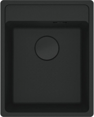 Franke Maris MRG 210-37 A Fragranit DuraKleen Plus, Farbe Black Matt - Black Collection, fl�chenb�ndig, Drehknopfventil schwarz, 135.0683.053