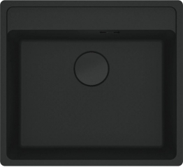 Franke Maris MRG 210-52 A Fragranit DuraKleen Plus, Farbe Black Matt - Black Collection, fl�chenb�ndig, Handbet�tigung schwarz, 135.0683.048