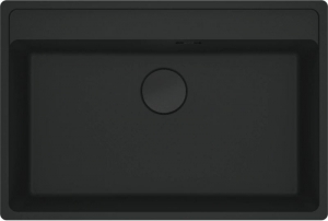 Franke Maris MRG 210-72 A Fragranit DuraKleen Plus, Farbe Black Matt - Black Collection, fl�chenb�ndig, Drehknopfventil schwarz, 135.0683.055