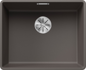 Blanco Subline 500-F Silgranit PuraDur 2, fl�chenb�ndig, Farbe vulkangrau, InFino Ablauf, 527352