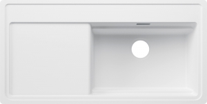 Blanco Zenar XL 6 S-F DampfgarPlus Edition, Becken rechts, fl�chenb�ndig, inkl. Holzschneidbrett, Farbe softweiss, InFino Ablauf, 527193