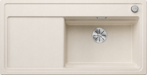 Blanco Zenar XL 6 S DampfgarPlus Einbausp�le Silgranit PuraDur inkl. Holzschneidbrett, Becken rechts, Farbe vulkangrau, InFino Ablauf, 527190