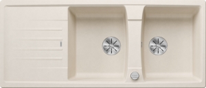 Blanco Lexa 8 S Silgranit PuraDur 2, Farbe softweiss, InFino Ablauf, 527099