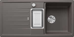 Blanco Lexa 6 S Silgranit PuraDur 2, Farbe vulkangrau, InFino Ablauf, 527278