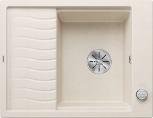 Blanco Elon 45 S Einbausp�le Silgranit PuraDur, Farbe softweiss, InFino Ablauf, 527068