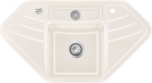 Systemceram KeraDomo VEGA ECK, Farbe Magnolie (gl�nzend), mit 5 Jahren Garantie