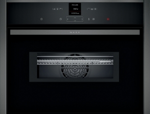 Neff C17MR02G0, Compact-Einbaubackofen mit Mikrowelle, Graphite-Grey, mit 5 Jahren Garantie!