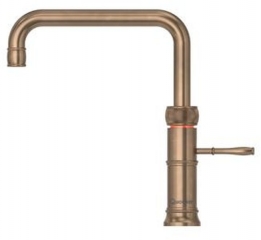 Quooker Classic Fusion Square, Combi+ und Cube, Messing patina, 22+CFSPTNCUBE