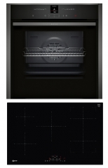 Neff NC5780FI, SET Einbaubackofen B57CR22G0 + Induktionskochfeld T48FD23X2, mit 5 Jahren Garantie!