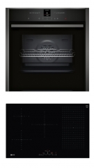 Neff NC1780FF, SET Einbaubackofen B17CR22G0 + Induktionskochfeld T58FD20X0, EEK: A+, mit 5 Jahren Garantie!