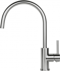 Reginox Spring Einhandmischer, Festauslauf Hochdruck, Edelstahl geb�rstet, R31780