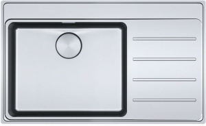 EINZELSTCK Franke Mythos MYX 211 A-86 SlimTop, Flachrand, Edelstahl, Becken links, 127.0642.074