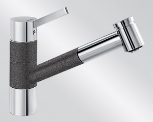 BLANCOTIVO-S Silgranit-Look, 2-farbig, Farbe anthrazit/chrom, 517610