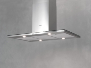 Silverline Slim Isola 90 cm SLI 900 S Edelstahl Schwarzglas Inselhaube. Mit 5 Jahren Garantie!