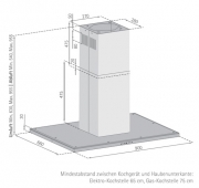 Silverline Slim Isola 90 cm SLI 900 S Edelstahl Schwarzglas Inselhaube. Mit 5 Jahren Garantie!