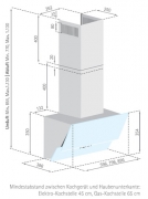 Silverline Zenith ZEW 900 W Wei�glas 90 cm Kopffreihaube. Mit 5 Jahren Garantie!