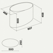 Falmec Spring E.ion�-System, Wei�, 80 cm, Inselhaube, mit 5 Jahren Garantie