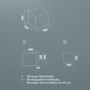 Falmec Rubik E.ion�-System, Wei�, 43 cm, Wandhaube, mit 5 Jahren Garantie