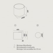 Falmec Twister E.ion�-System, Schwarz matt, 45 cm, Inselhaube, mit 5 Jahren Garantie