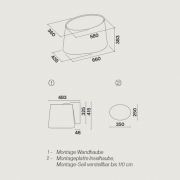 Falmec Mare E.ion-System, Schwarz, 66 cm, Wandhaube, mit 5 Jahren Garantie