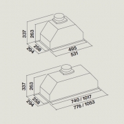 Falmec L�fterbaustein 105, Design, Edelstahl, 105 cm, mit 5 Jahren Garantie