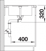 Blancometra 45 S-F Silgranit PuraDur 2, fl�chenb�ndig, Farbe alumetallic, 519082