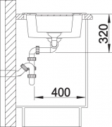 Blancometra 6 Silgranit PuraDur 2, Farbe alumetallic, 516156