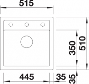 Blancodalago 5 Einbausp�le, Farbe wei�, 518524