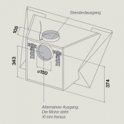 Falmec Prisma schwarz, 85 cm, Wandhaube, mit 5 Jahren Garantie